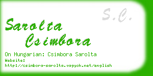sarolta csimbora business card